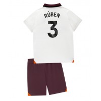 Koszulka piłkarska Manchester City Ruben Dias #3 Strój wyjazdowy dla dzieci 2023-24 tanio Krótki Rękaw (+ Krótkie spodenki)